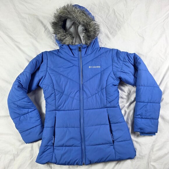 Columbia Girls 14/18 Blue Katelyn Crest Jacket Winter Warm Ski Outdoors Casual - Picture 1 of 9